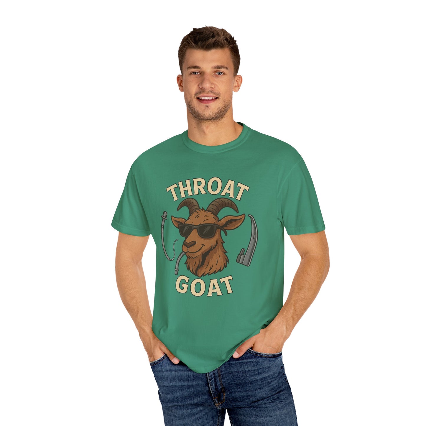 Throat Goat Unisex Softstyle T-Shirt, Funny Graphic Tee, Gift for Goat Lovers, Humor Shirt, Casual Wear, Birthday Gift