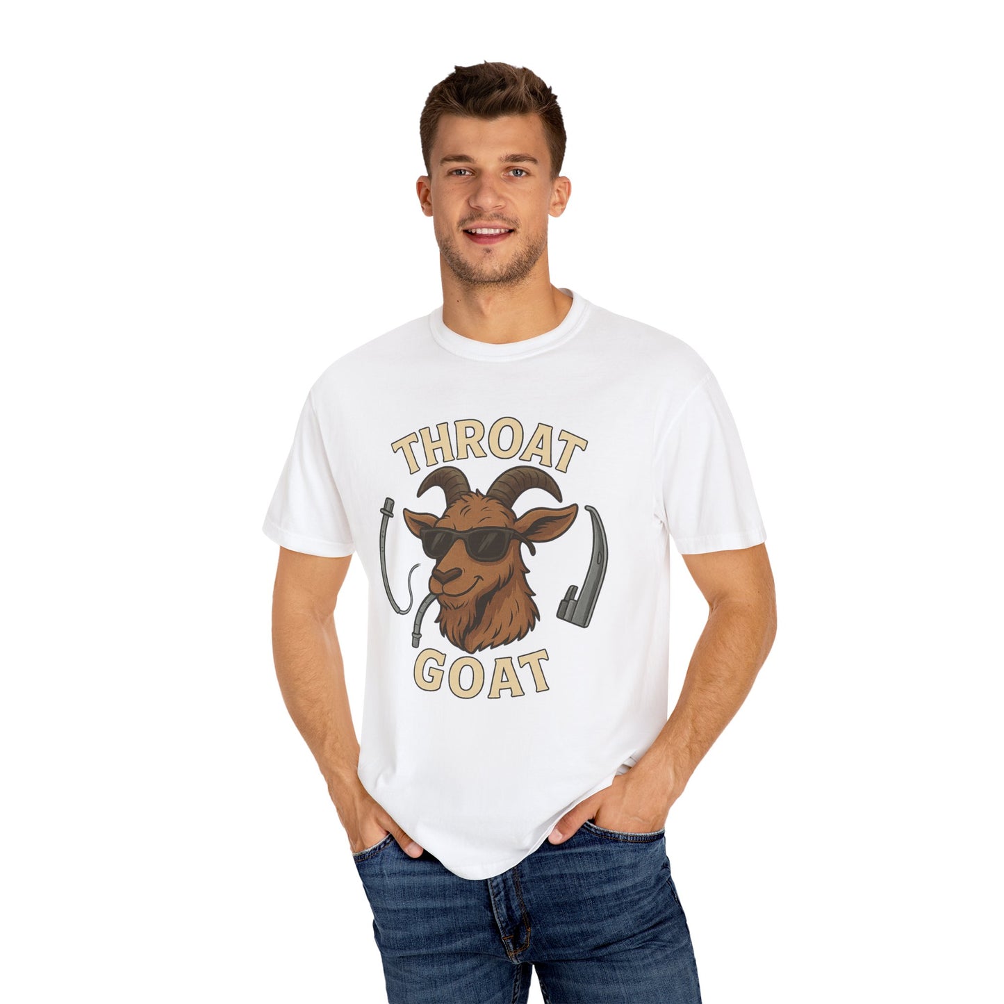 Throat Goat Unisex Softstyle T-Shirt, Funny Graphic Tee, Gift for Goat Lovers, Humor Shirt, Casual Wear, Birthday Gift