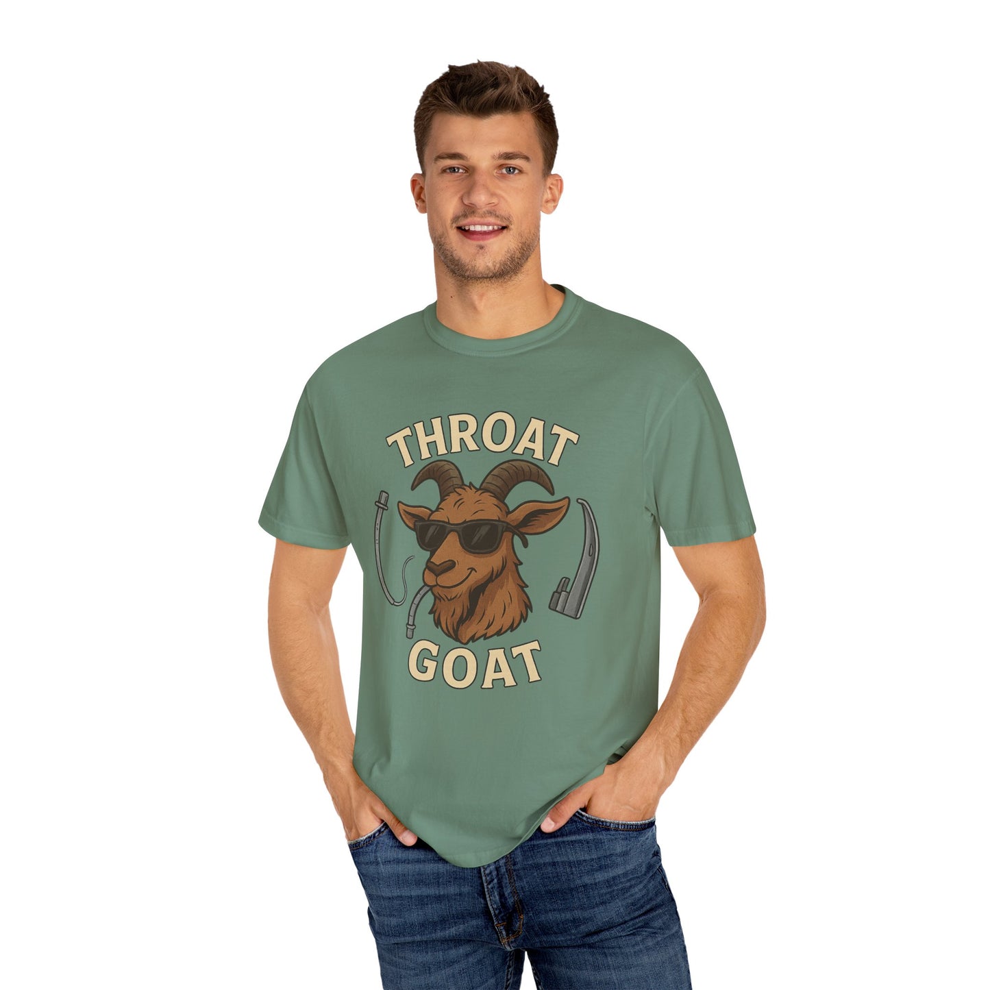Throat Goat Unisex Softstyle T-Shirt, Funny Graphic Tee, Gift for Goat Lovers, Humor Shirt, Casual Wear, Birthday Gift