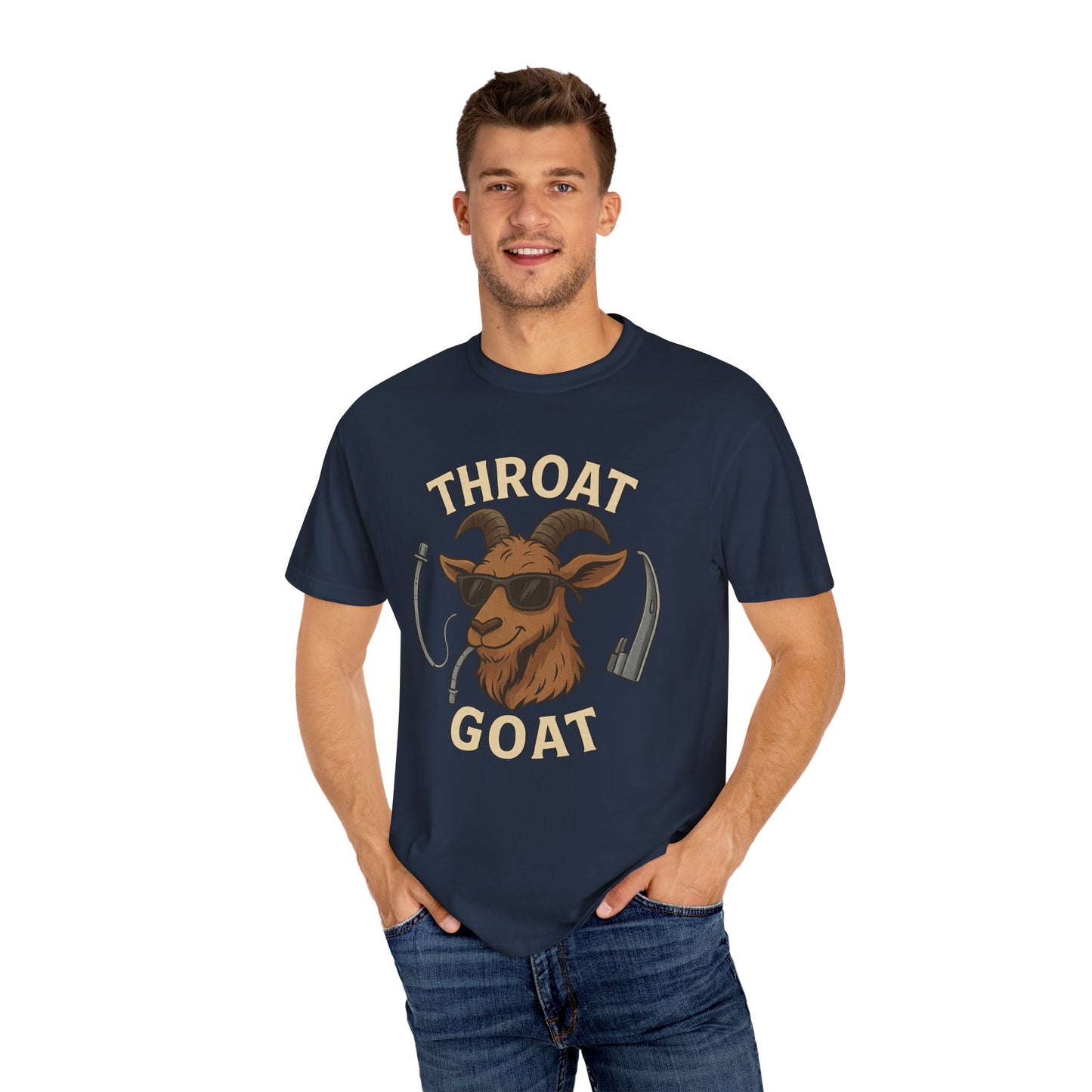 Throat Goat Unisex Softstyle T-Shirt, Funny Graphic Tee, Gift for Goat Lovers, Humor Shirt, Casual Wear, Birthday Gift