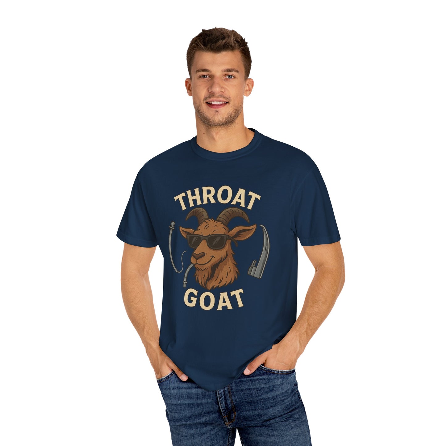 Throat Goat Unisex Softstyle T-Shirt, Funny Graphic Tee, Gift for Goat Lovers, Humor Shirt, Casual Wear, Birthday Gift
