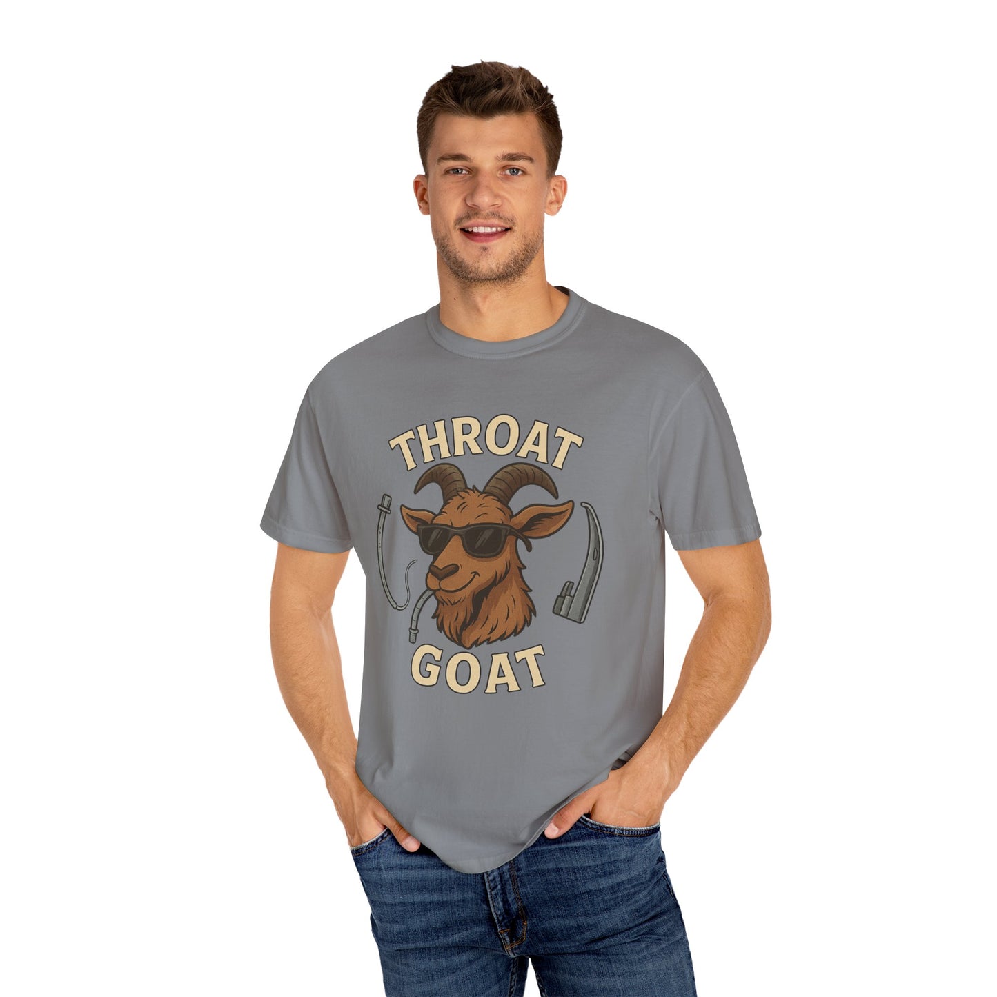 Throat Goat Unisex Softstyle T-Shirt, Funny Graphic Tee, Gift for Goat Lovers, Humor Shirt, Casual Wear, Birthday Gift