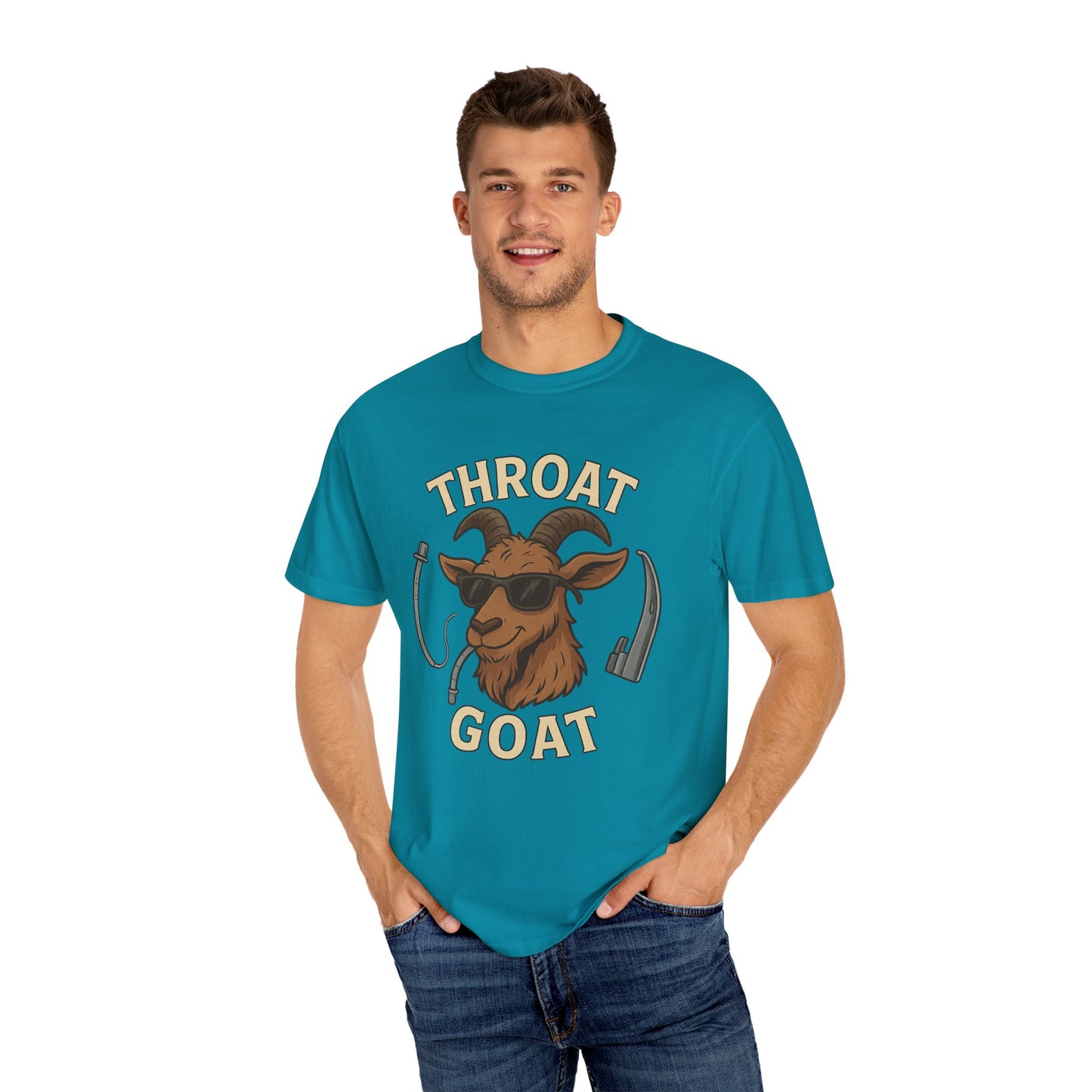 Throat Goat Unisex Softstyle T-Shirt, Funny Graphic Tee, Gift for Goat Lovers, Humor Shirt, Casual Wear, Birthday Gift