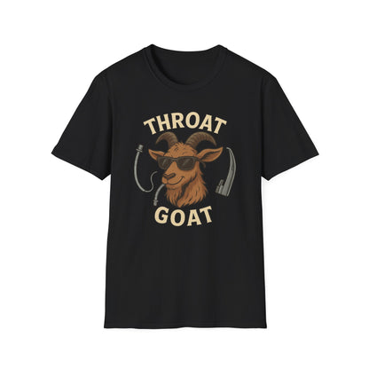 Throat Goat Unisex Softstyle T-Shirt, Funny Graphic Tee, Gift for Goat Lovers, Humor Shirt, Casual Wear, Birthday Gift