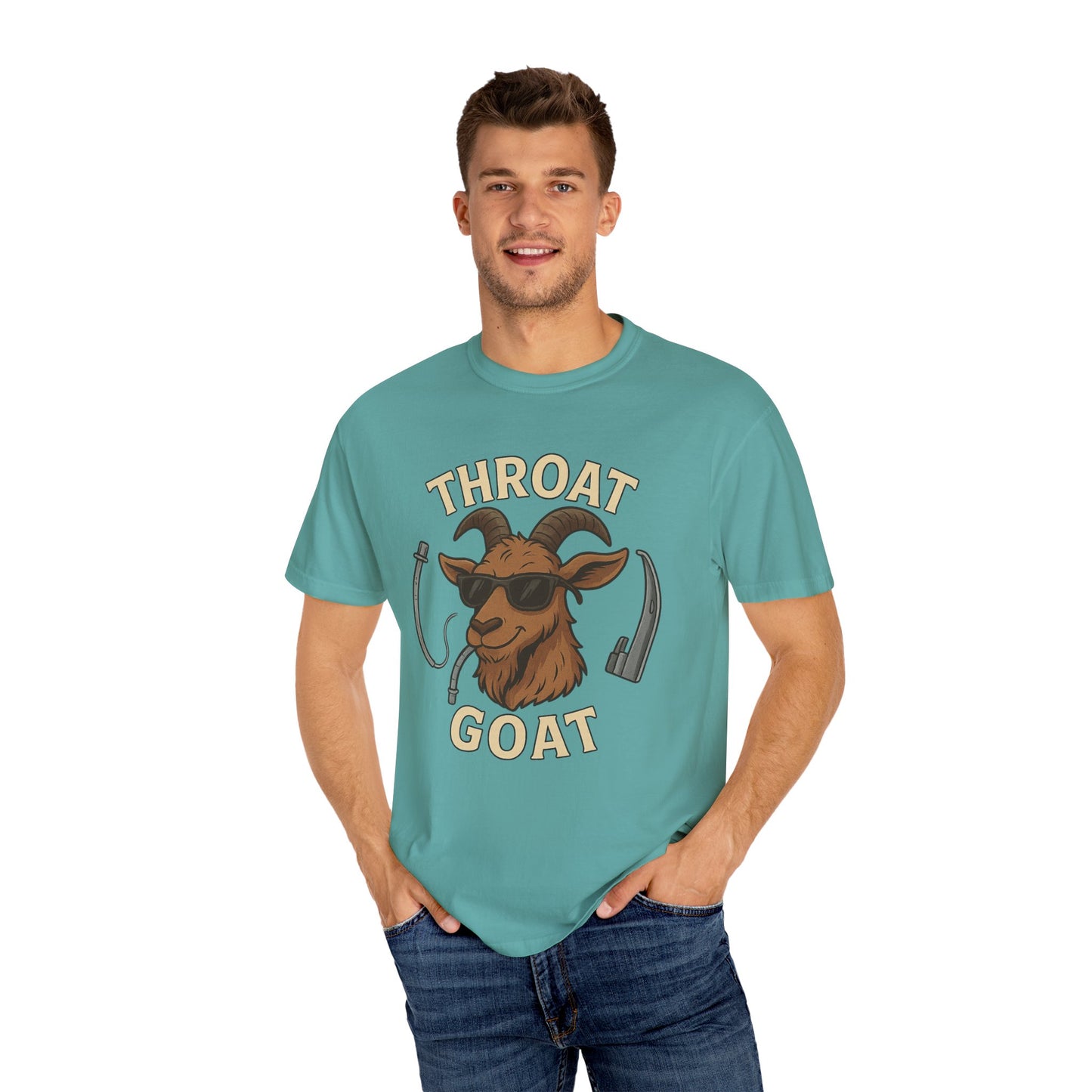 Throat Goat Unisex Softstyle T-Shirt, Funny Graphic Tee, Gift for Goat Lovers, Humor Shirt, Casual Wear, Birthday Gift