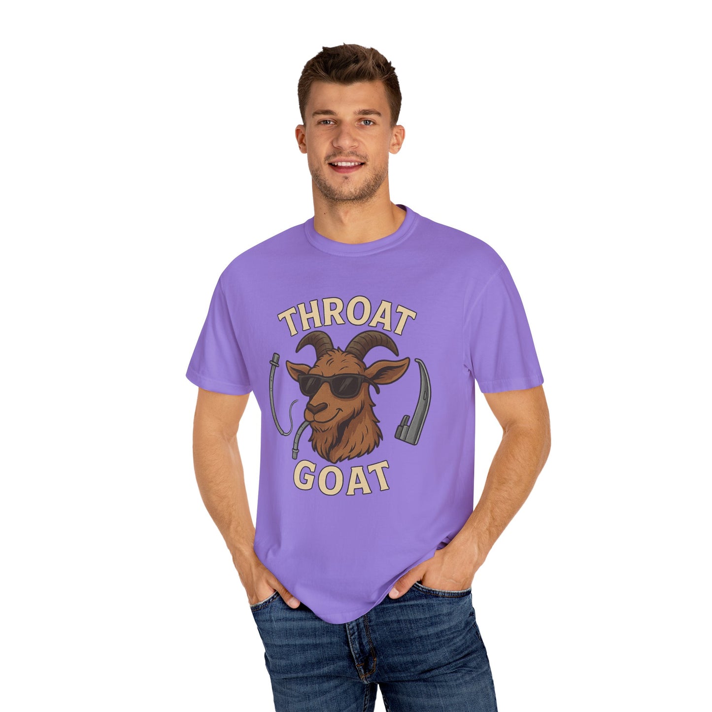 Throat Goat Unisex Softstyle T-Shirt, Funny Graphic Tee, Gift for Goat Lovers, Humor Shirt, Casual Wear, Birthday Gift