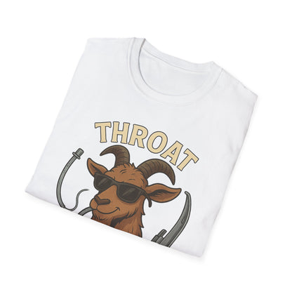 Throat Goat Unisex Softstyle T-Shirt, Funny Graphic Tee, Gift for Goat Lovers, Humor Shirt, Casual Wear, Birthday Gift