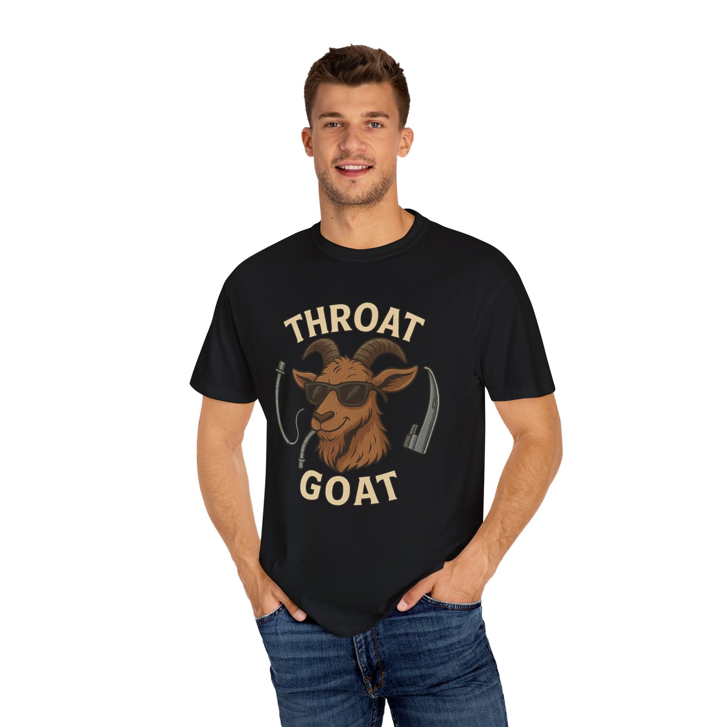 Throat Goat Unisex Softstyle T-Shirt, Funny Graphic Tee, Gift for Goat Lovers, Humor Shirt, Casual Wear, Birthday Gift